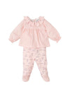 Babidu Baby Girl Two Piece Print Set, Pink
