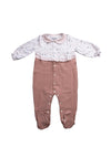 Babidu Baby Girls House Print Frill Sleepsuit, Pink