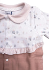 Babidu Baby Girls House Print Frill Sleepsuit, Pink