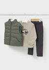 Mayoral Baby Boy Jeep 3 Piece Set, Green