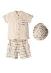 Hashtag Baby Boy Fish 3 Piece Set, Beige