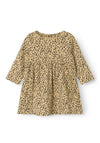 Name It Baby Girl Nillie Long Sleeve Dress, Latte
