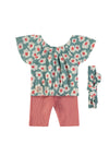 Babybol Baby Girl Floral 3 Piece Set, Multi