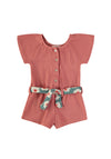 Babybol Baby Girl Ribbed Playsuit, Orange