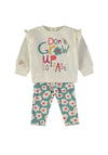 Babybol Baby Girl Floral Sweater and Legging Set, Cream Multi