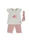 Babybol Baby Girl with Love 3 Piece Set, White Muti