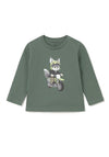 Mayoral Baby Boy Biker Long Sleeve Top, Green