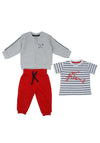 Babybol Boy Best Friend Three Piece Tracksuit, Red