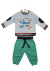 Babybol Baby Boy Urban Star Tracksuit, Grey Multi
