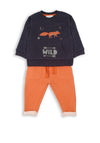 Babybol Baby Boy Wild Two Piece Set, Navy Multi