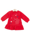 Babybol Baby Girl I Love You Bunny Dress, Red