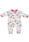 Babybol Baby Girl Rainbow Print Sleepsuit, Pink Multi