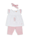 Babybol Baby Girl Spring 3 Piece Set, Pink