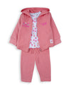 Babybol Baby Girl Spring 3 Piece Tracksuit, Pink