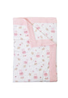 Babybol Bunny and Flower Blanket, Pink