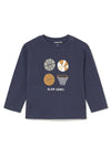 Mayoral Baby Boy Slam Dunk Long Sleeve Top, Navy