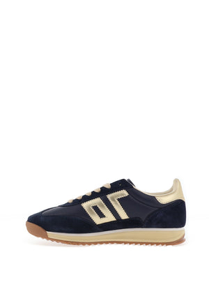 Back 70 Jogger Retro Trainers, Navy & Gold