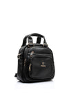 Zen Collection Multi Pocket Small Satchel Bag, Black