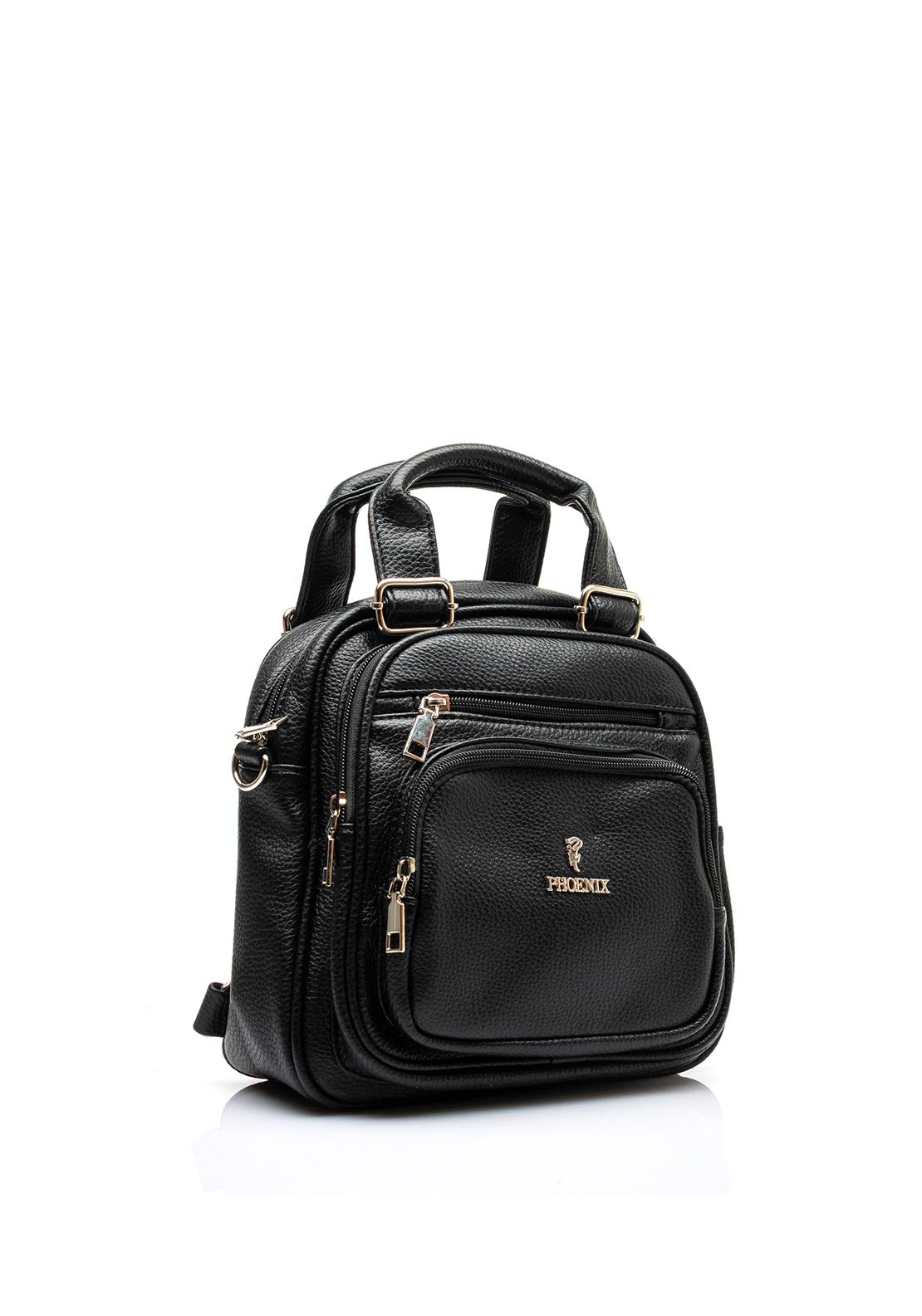 Zen Collection Multi Pocket Small Satchel Bag, Black