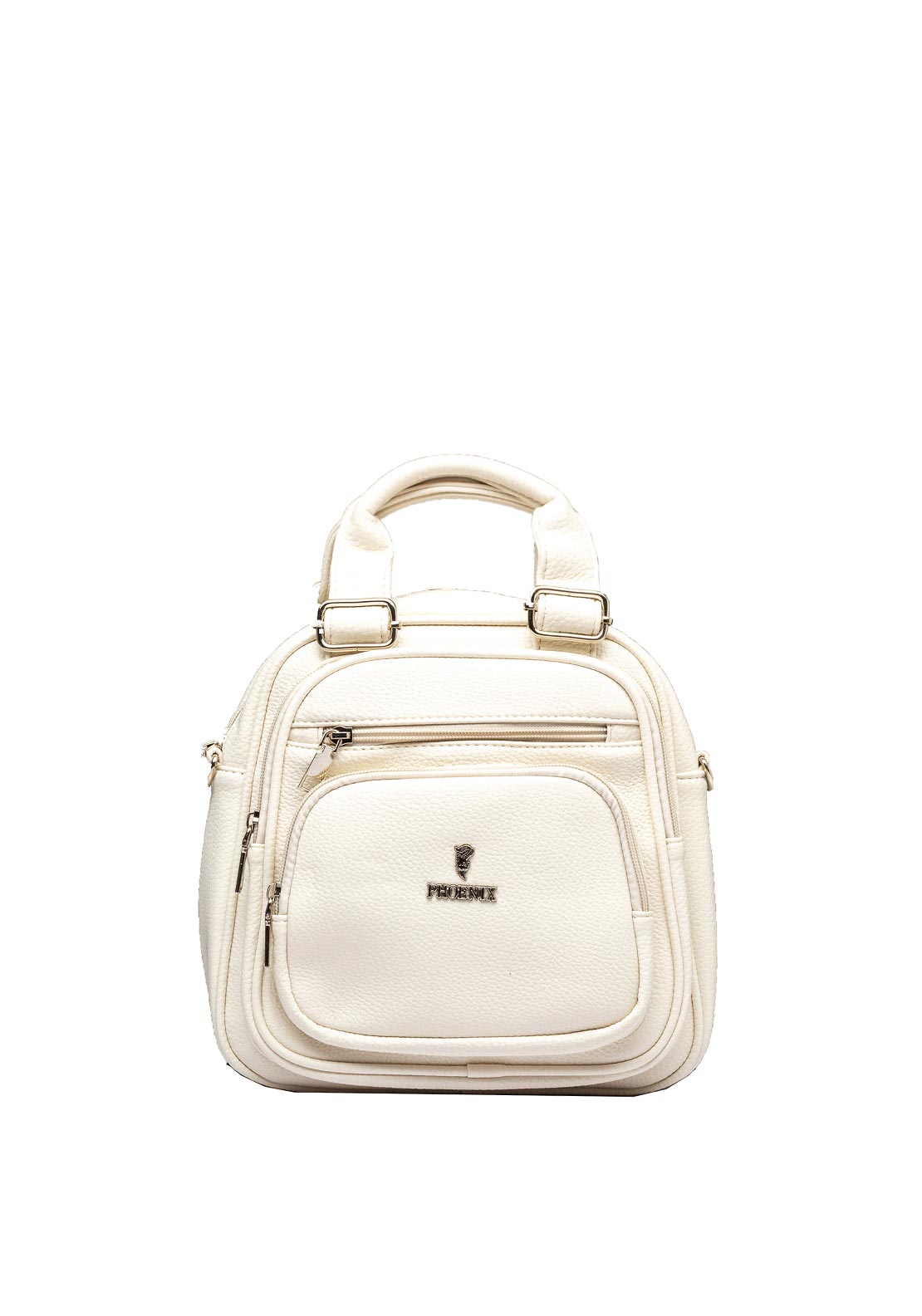 Zen Collection Multi Pocket Small Satchel Bag, Cream
