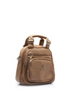 Zen Collection Multi Pocket Small Satchel Bag, Warm Taupe