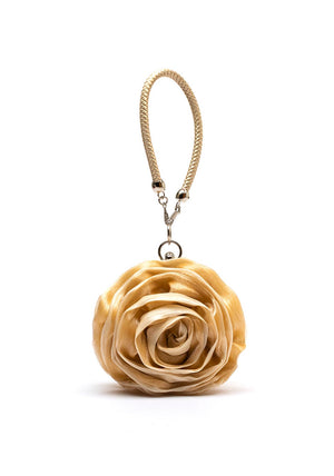 Zen Collection Satin Feel Rose Bag, Beige