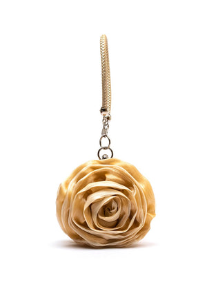 Zen Collection Satin Feel Rose Bag, Beige