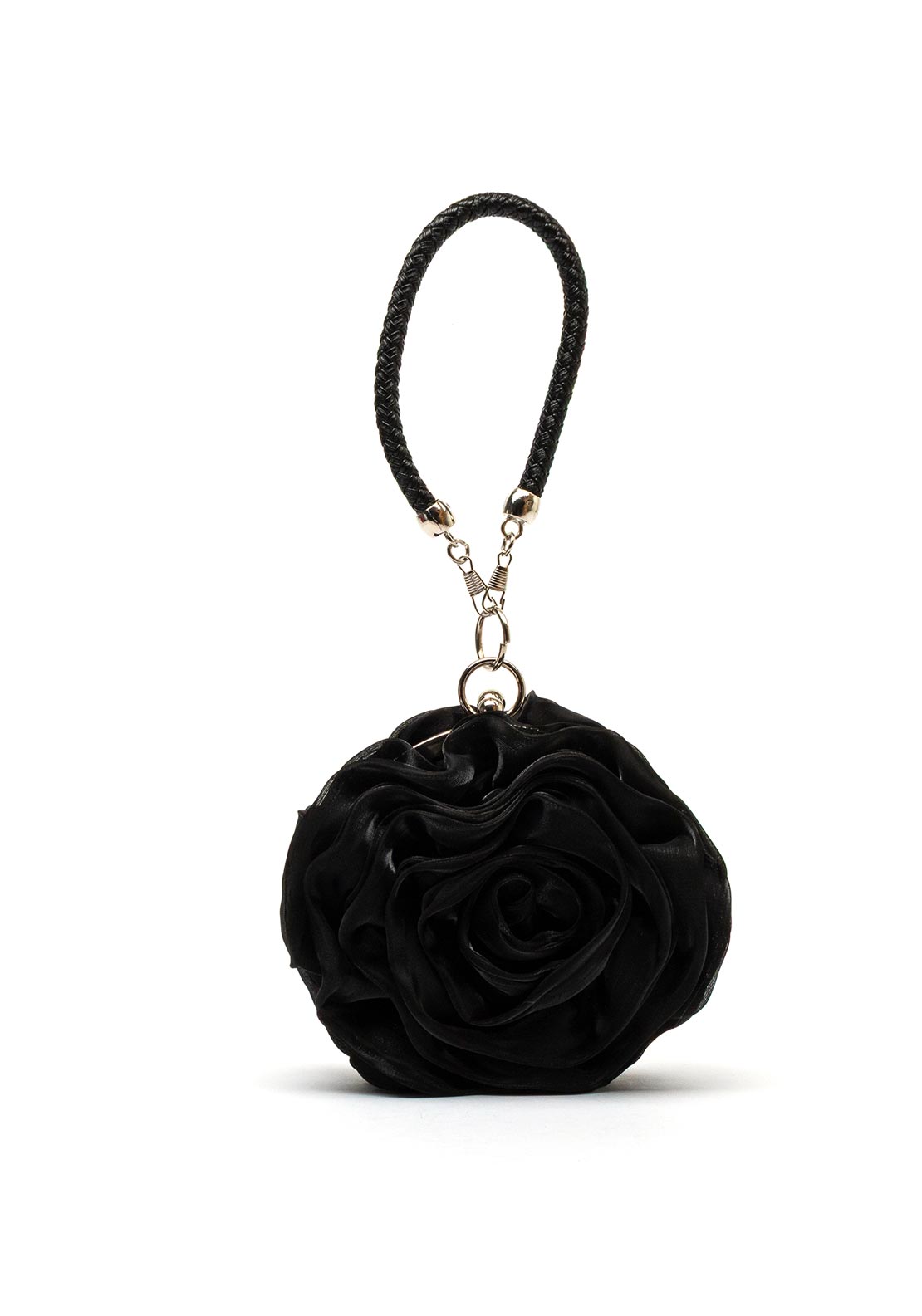 Zen Collection Satin Feel Rose Bag, Black