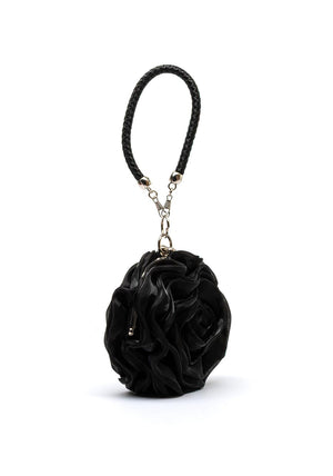 Zen Collection Satin Feel Rose Bag, Black