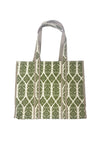 Zen Collection Demask Quilted Large Beach Bag, Green