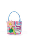 Whispers Girls Woven 3D Flower Bag, Blue