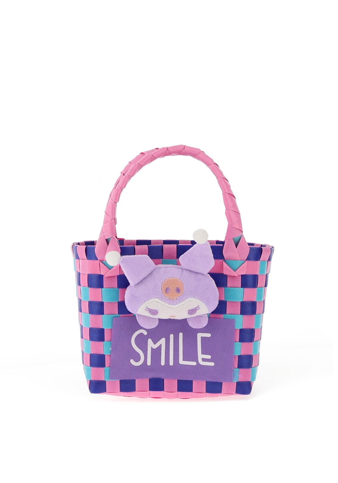 Whispers Girls Woven 3D Plushie Bag, Pink