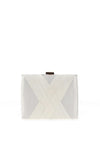 Zen Collection Woven Satin Clutch Bag, Light Gold