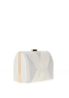Zen Collection Woven Satin Clutch Bag, Light Gold