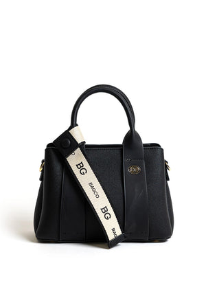 Zen Collection Woven Stripe Mini Grab Bag, Black