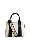 Zen Collection Woven Stripe Mini Grab Bag, Off White