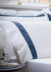 Christy Balmoral Duvet Cover Set, White & Navy