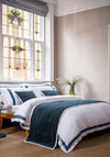 Christy Balmoral Duvet Cover Set, White & Navy