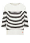 Barbara Lebek Stripe Pring Sweatshirt, White & Black