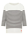 Barbara Lebek Stripe Pring Sweatshirt, White & Black