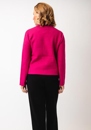 Barbara Lebek Collared Button-up Cardigan, Purple
