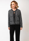 Barbara Lebek Textured Tweed Print Jacket, Black