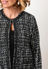 Barbara Lebek Textured Tweed Print Jacket, Black