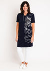 Barbara Lebek Graphic Print Sweatshirt Dress, Navy