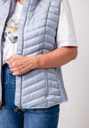 Barbara Lebek Padded Hooded Gilet, Blue