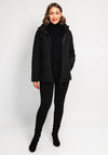 Barbara Lebek Textured Padded Hooded Coat, Black