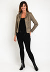 Barbara Lebek Classic Suede Short Jacket, Khaki