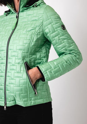 Barbara Lebek Geometric Padded Jacket, Green