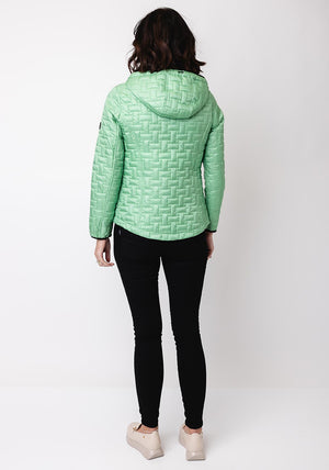 Barbara Lebek Geometric Padded Jacket, Green