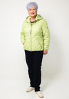 Barbara Lebek Quilted Hooded Coat, Lime Green